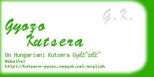 gyozo kutsera business card